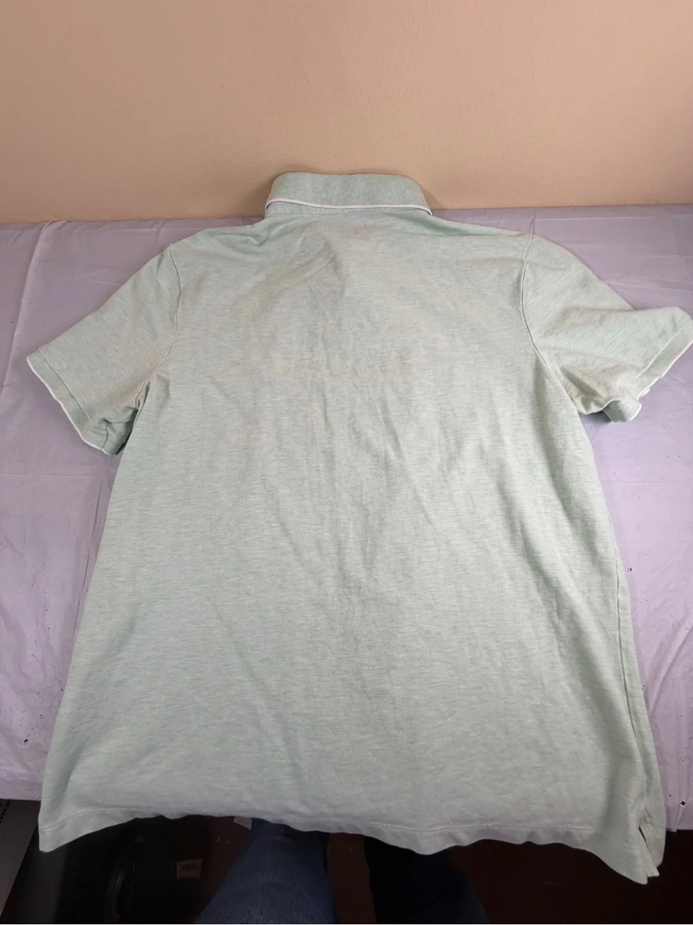 Banana Republic Mint Green Polo with White Piping